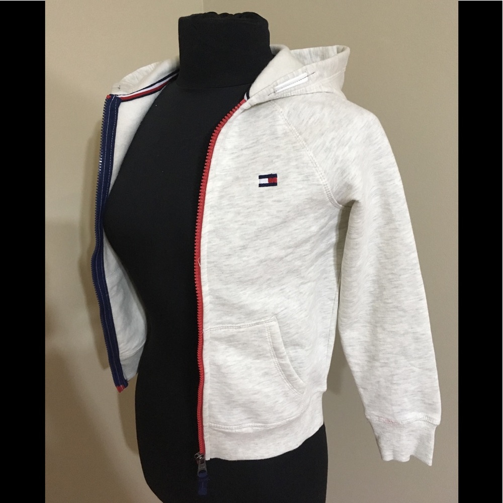 Girls. TOMMY HILFIGER Heart Fleece Zip Up Hoodie.